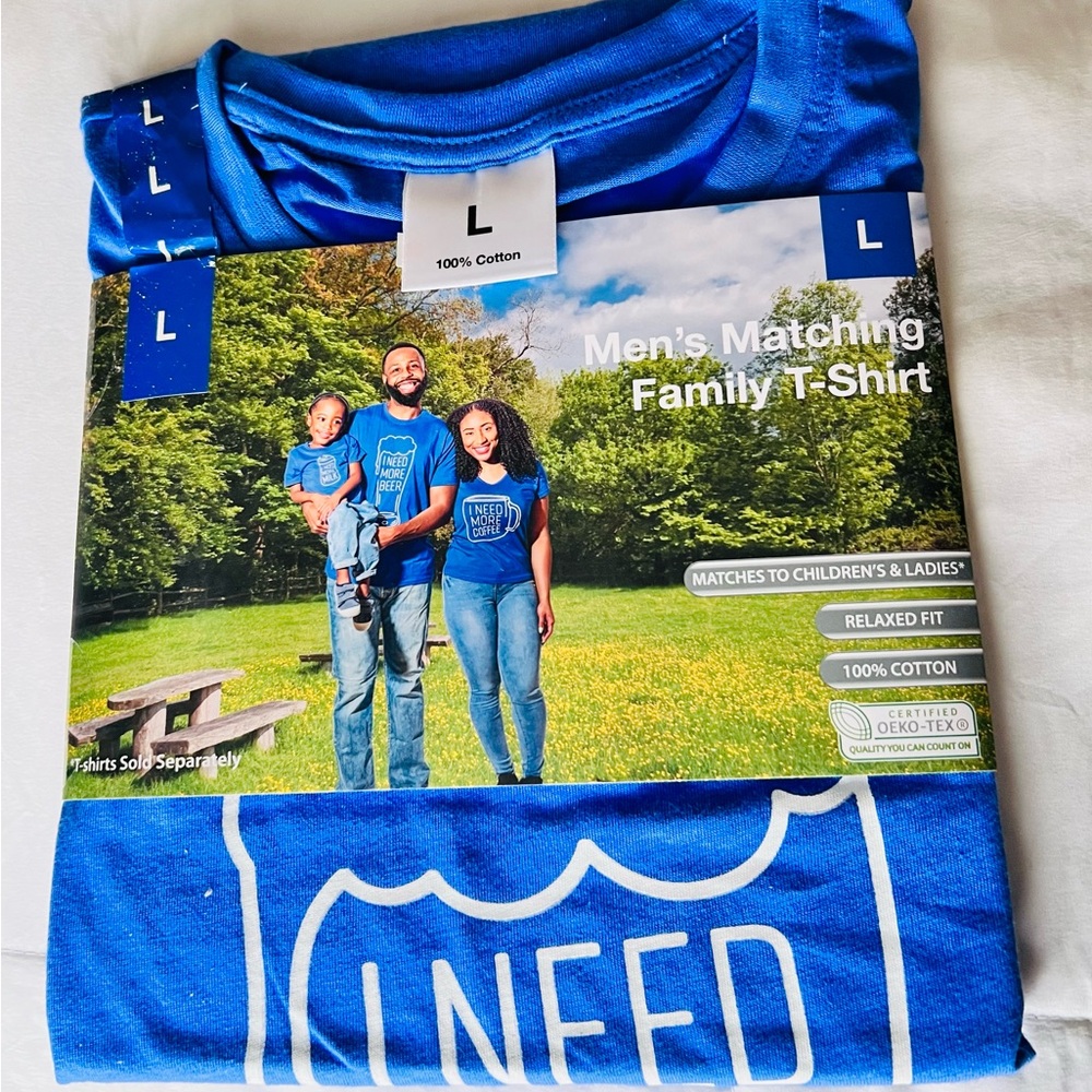 Men Short Sleeve Royal Blue t-shirt I want more beer